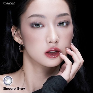 01 Chiếc Kính áp tròng VIVIMOON lens khóa ẩm 1 ngày màu xám tro pha ánh xanh Sincere Gray (1 bên mắt,x2 để đặt 1 đôi)