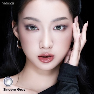 01 Chiếc Kính áp tròng VIVIMOON lens khóa ẩm 1 ngày màu xám tro pha ánh xanh Sincere Gray (1 bên mắt,x2 để đặt 1 đôi)