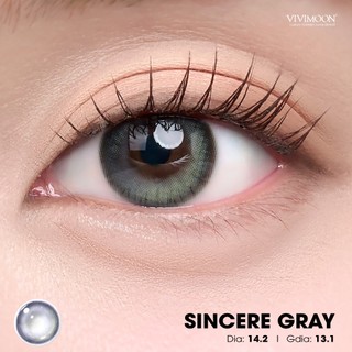 01 Chiếc Kính áp tròng VIVIMOON lens khóa ẩm 1 ngày màu xám tro pha ánh xanh Sincere Gray (1 bên mắt,x2 để đặt 1 đôi)