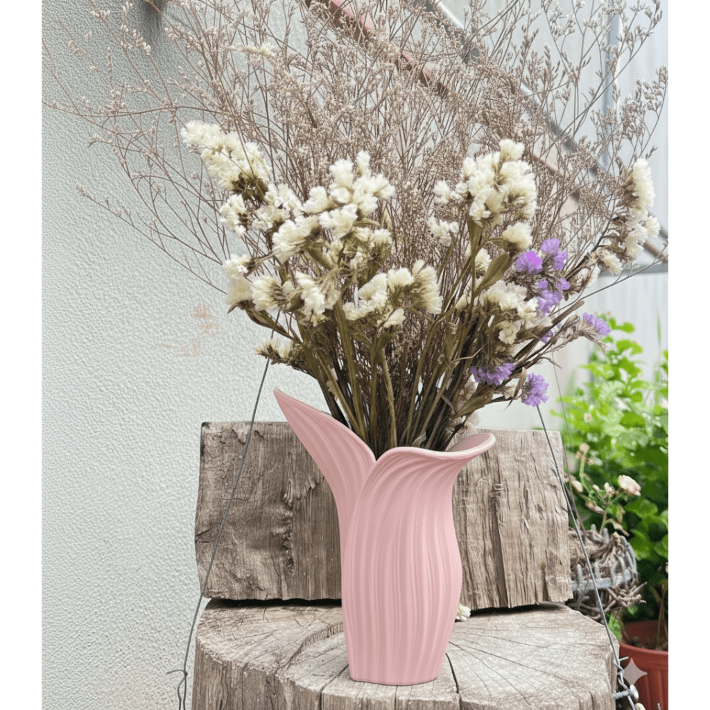 Lọ hoa trang trí, tặng kèm nametag (quà tặng) - Mẫu LargeLeaf - ArtPrint3D
