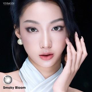 01 Chiếc Kính áp tròng VIVIMOON lens khóa ẩm 1 ngày màu xám khói pha nâu lạnh Smoky Bloom (1 bên mắt, x2 để đặt 1 đôi)