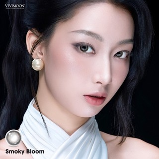 01 Chiếc Kính áp tròng VIVIMOON lens khóa ẩm 1 ngày màu xám khói pha nâu lạnh Smoky Bloom (1 bên mắt, x2 để đặt 1 đôi)