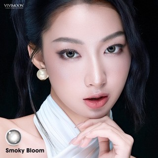01 Chiếc Kính áp tròng VIVIMOON lens khóa ẩm 1 ngày màu xám khói pha nâu lạnh Smoky Bloom (1 bên mắt, x2 để đặt 1 đôi)