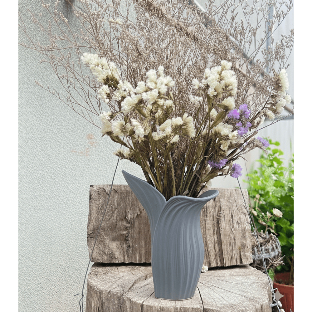 Lọ hoa trang trí, tặng kèm nametag (quà tặng) - Mẫu LargeLeaf - ArtPrint3D