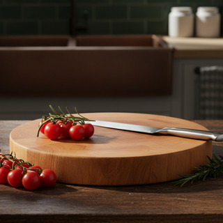 Thớt gỗ tự nhiên tròn Trường Thành nhiều size nhỏ 20cm đến 32cm - Phương Trang