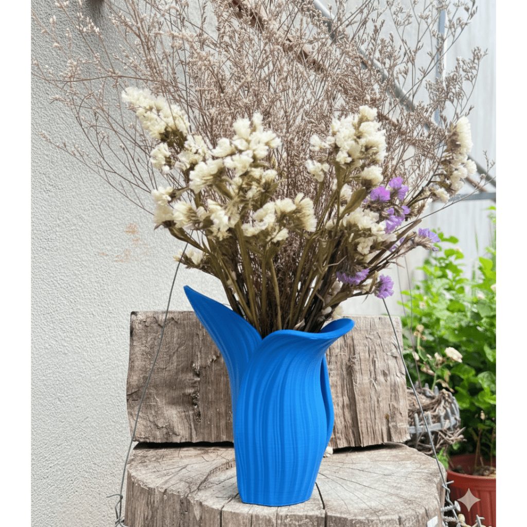 Lọ hoa trang trí, tặng kèm nametag (quà tặng) - Mẫu LargeLeaf - ArtPrint3D