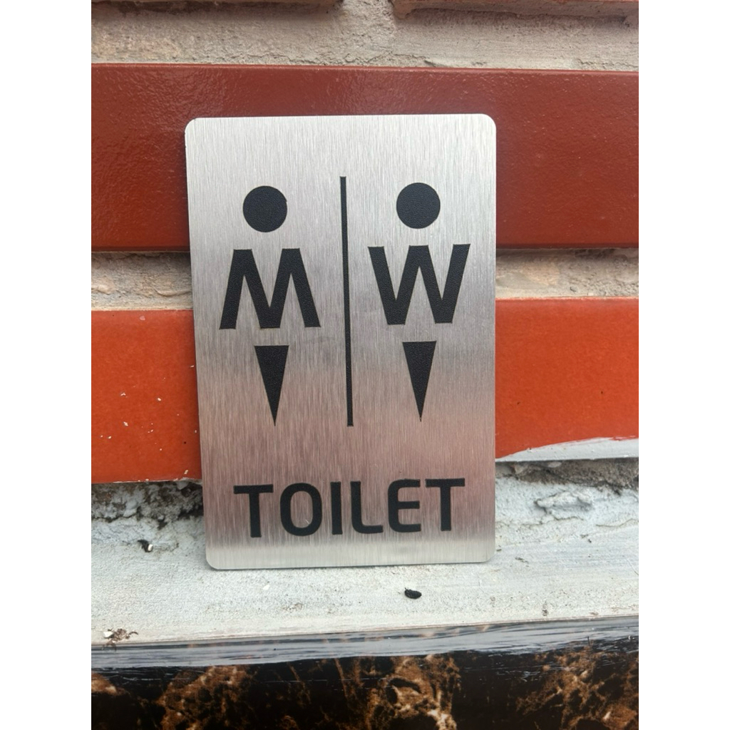 Bảng WC dán cửa nhận biết phòng vệ sinh Nam Nữ