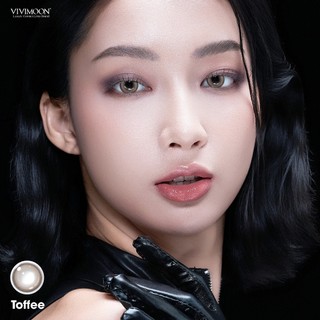 01 Chiếc Kính áp tròng VIVIMOON lens khóa ẩm 1 ngày màu nâu caramel pha khói nhẹ Toffee (Giá 1 bên mắt, x2 để đặt 1 đôi)