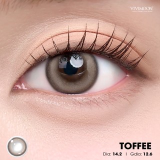 01 Chiếc Kính áp tròng VIVIMOON lens khóa ẩm 1 ngày màu nâu caramel pha khói nhẹ Toffee (Giá 1 bên mắt, x2 để đặt 1 đôi)