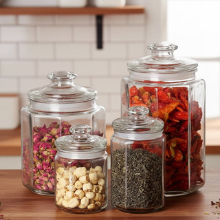 Hủ thủy tinh cao cấp nắp thủy tinh, hủ thủy tinh 380ml,550ml,900ml,1500ml,2000ml,3000ml - Phương Trang