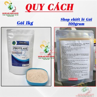 100gram Enzyme Protease, phân hủy protein dùng ủ phân cá, bổ sung thức ăn chăn nuôi, xử lý nước ao nuôi cá