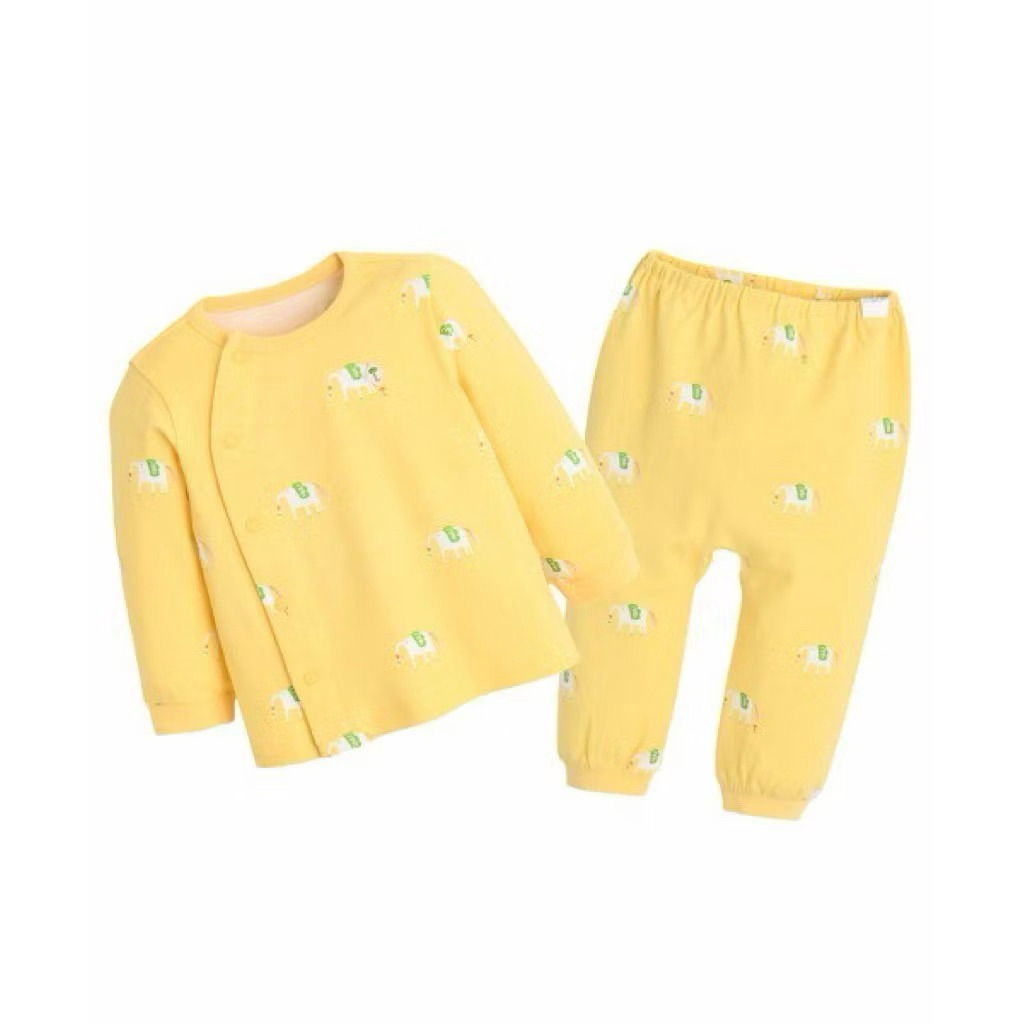 Bộ Moimoln dài tay chất cotton pha rayon mềm mịn có thêu sticker ngực [70-80]