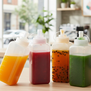 Chai Nhựa Đựng Nước Sốt Chống Bụi/ Chống Tràn Dung Tích Lớn 600ml /1000ml - Phương Trang