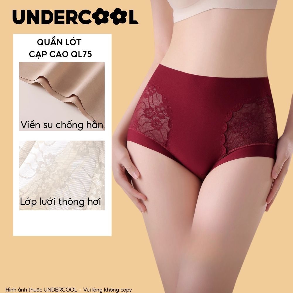 Quần Lót Cạp Cao Lụa Ren Nữ UNDERCOOL Kháng Khuẩn, Nâng Mông, Gen Bụng, Định Hình V2 Mặc Váy Không Lộ Viền QL75