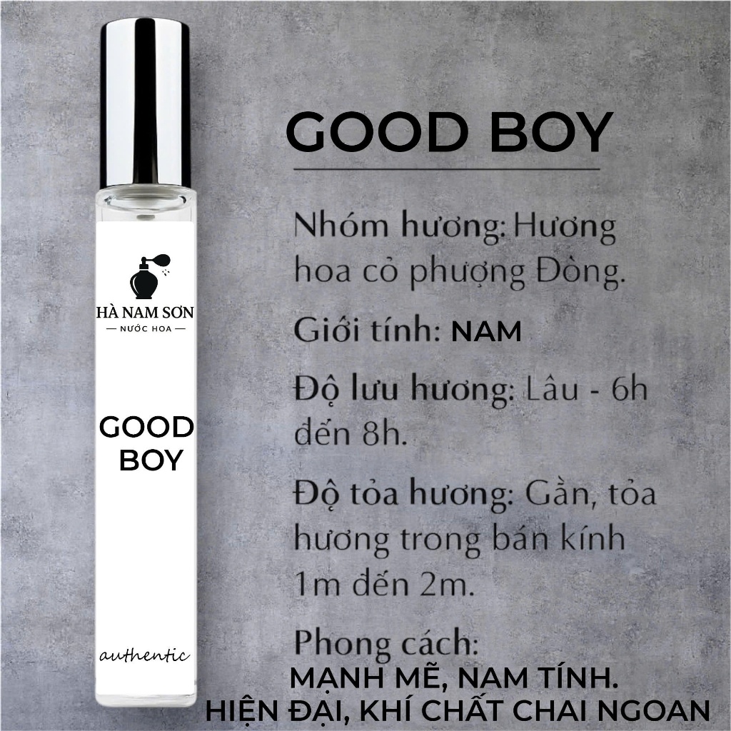 Tinh Dầu Nước Hoa Nam Good Boy Và Bad Boy – Lịch Lãm, Nam Tính, Cuốn Hút – Chai 10ml