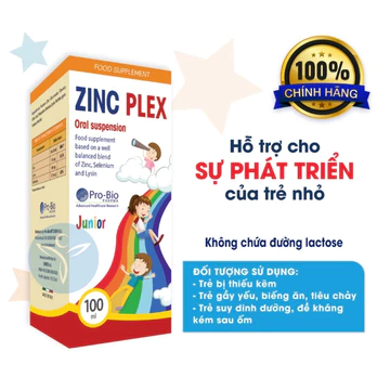 ZINC PLEX (hộp 100ml)-Siro Bổ Sung Kẽm Cho Bé Giúp Bé Ăn Ngon Miệng, Tăng Sức Đề Kháng, Khỏe Mạnh