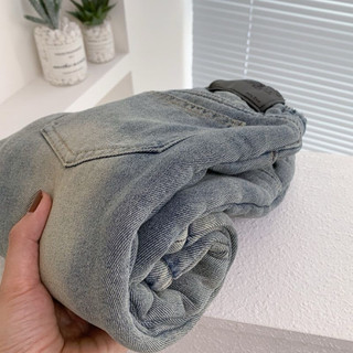 Quần jeans dáng baggy lót lông cừu cho bé