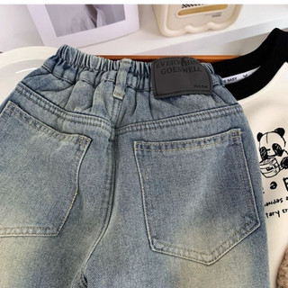 Quần jeans dáng baggy lót lông cừu cho bé