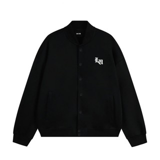 Áo Khoác Bomber Hai Lớp LUCID Basic Nam Nữ Nỉ Bông Siêu Dày Nút Bấm