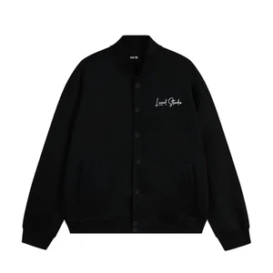 Áo Khoác Bomber Hai Lớp LUCID Basic Nam Nữ Nỉ Bông Siêu Dày Nút Bấm