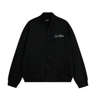 Áo Khoác Bomber Hai Lớp LUCID Basic Nam Nữ Nỉ Bông Siêu Dày Nút Bấm