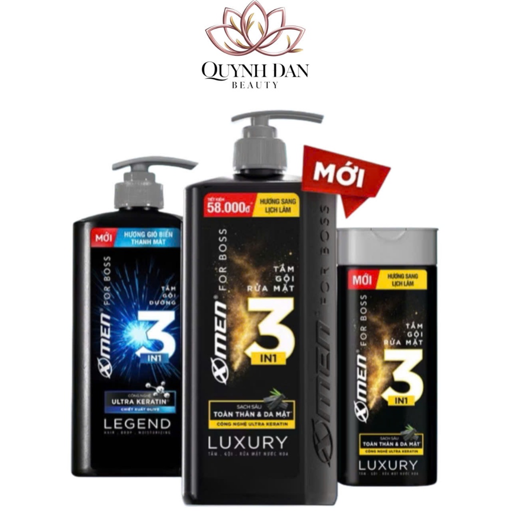 Tắm Gội Rửa Mặt XMen for Boss 3in1 Luxury 630G