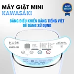 Máy giặt mini PVL - KAWASAKI Mặt kính cường lực, 5kg, giặt, vắt sấy, KT máy 42x45x75cm , KT lòng máy 32x30cm - BH 6 Năm — ảnh 3
