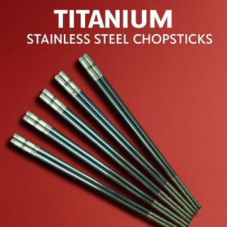 Combo 5 Đôi Đũa ĐEN PHÚC LÀNH Inox 304 Mạ Titanium - Hoa Văn Sang Trọng, Chống Trượt