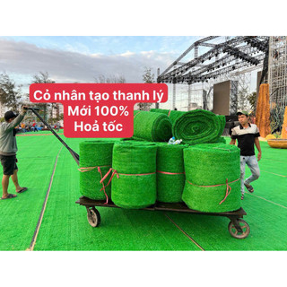 Cỏ nhân tạo xanh non 50m2 (2m dài 25m),Thanh lý mới nguyên cuộn rẻ,Cỏ sự kiện mỏng