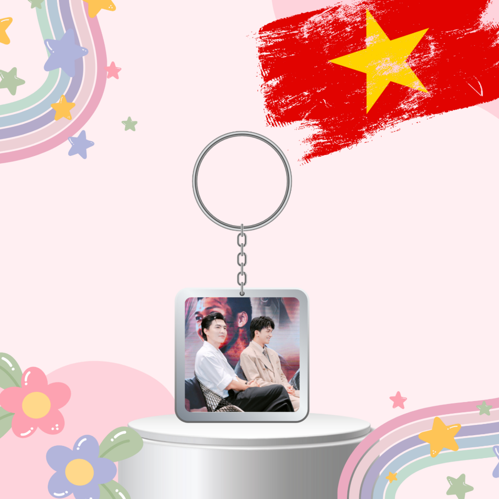 Keyring/Móc Khoá  otp Quang-Cường và diễn viên phim Mưa Đỏ Steven Nguyễn, Đỗ Nhật Hoàng