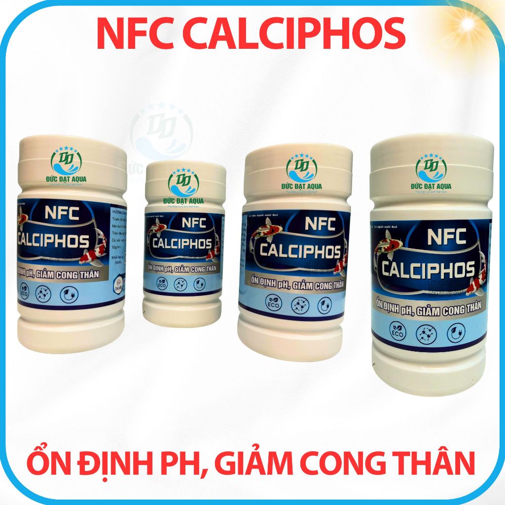 CALCIPHOS, Kiểm soát, ổn định tốt pH, giảm cong thân, cho cá koi, cá cảnh, biotik 2