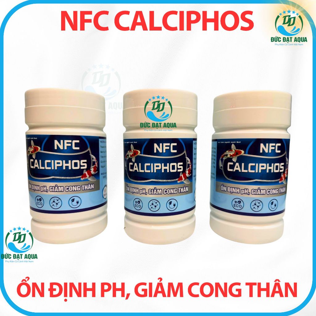 CALCIPHOS, Kiểm soát, ổn định tốt pH, giảm cong thân, cho cá koi, cá cảnh, biotik 6