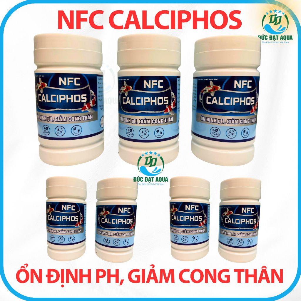 CALCIPHOS, Kiểm soát, ổn định tốt pH, giảm cong thân, cho cá koi, cá cảnh, biotik 3