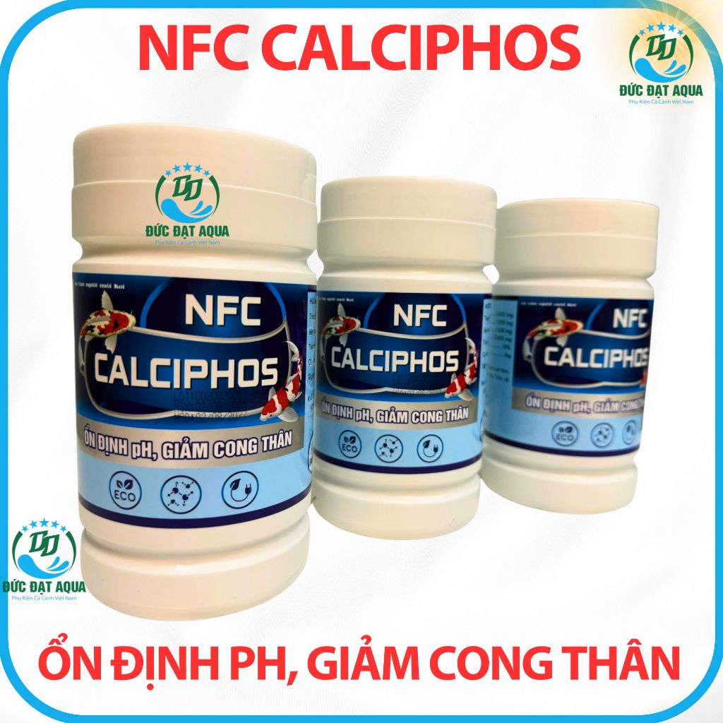 CALCIPHOS, Kiểm soát, ổn định tốt pH, giảm cong thân, cho cá koi, cá cảnh, biotik 5