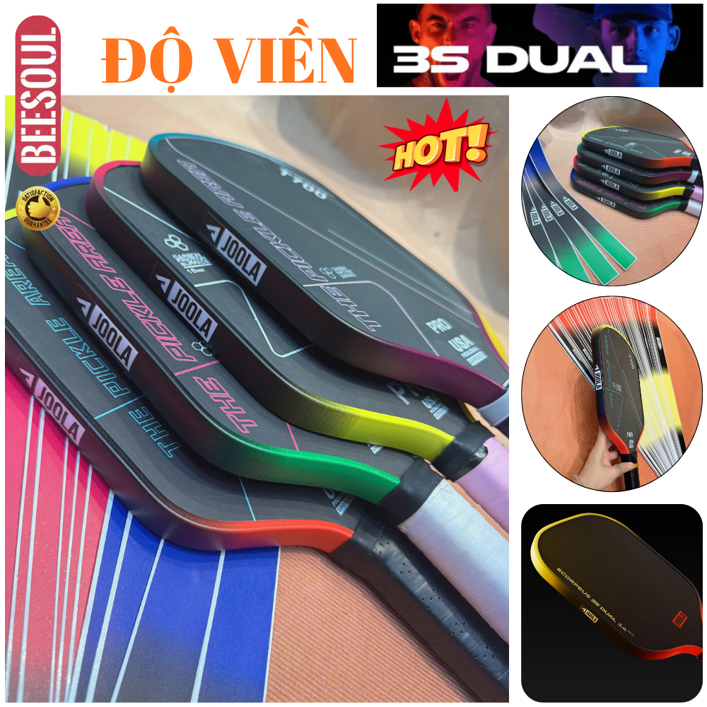 Dán viền vợt Pickleball Joola 3S Dual 16mm 14mm phiên bản giới hạn 4 màu Remix Cực Cháy Beesoul