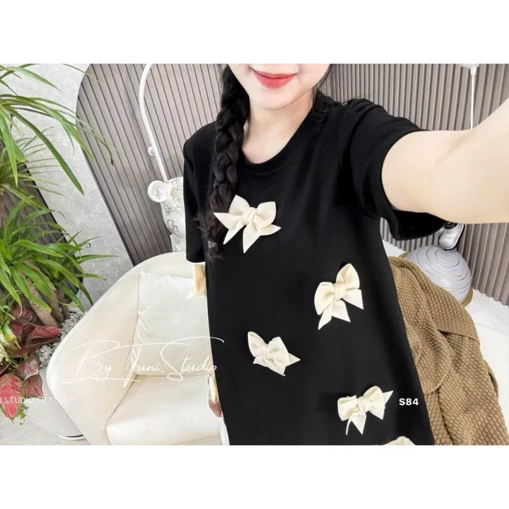 Đầm bầu xinh babydoll , váy bầu thiết kế dự tiệc nơ nổi chất hàn chéo mix bèo tiểu thư hot hit đầm bầu Sohee