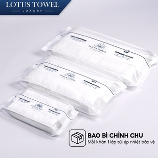 Bộ 6 Khăn Khách Sạn Lotus màu trắng cỡ lớn ( 2 khăn tắm cỡ 70x140cm) , 100% Cotton,Mềm Mịn, Thấm Hút