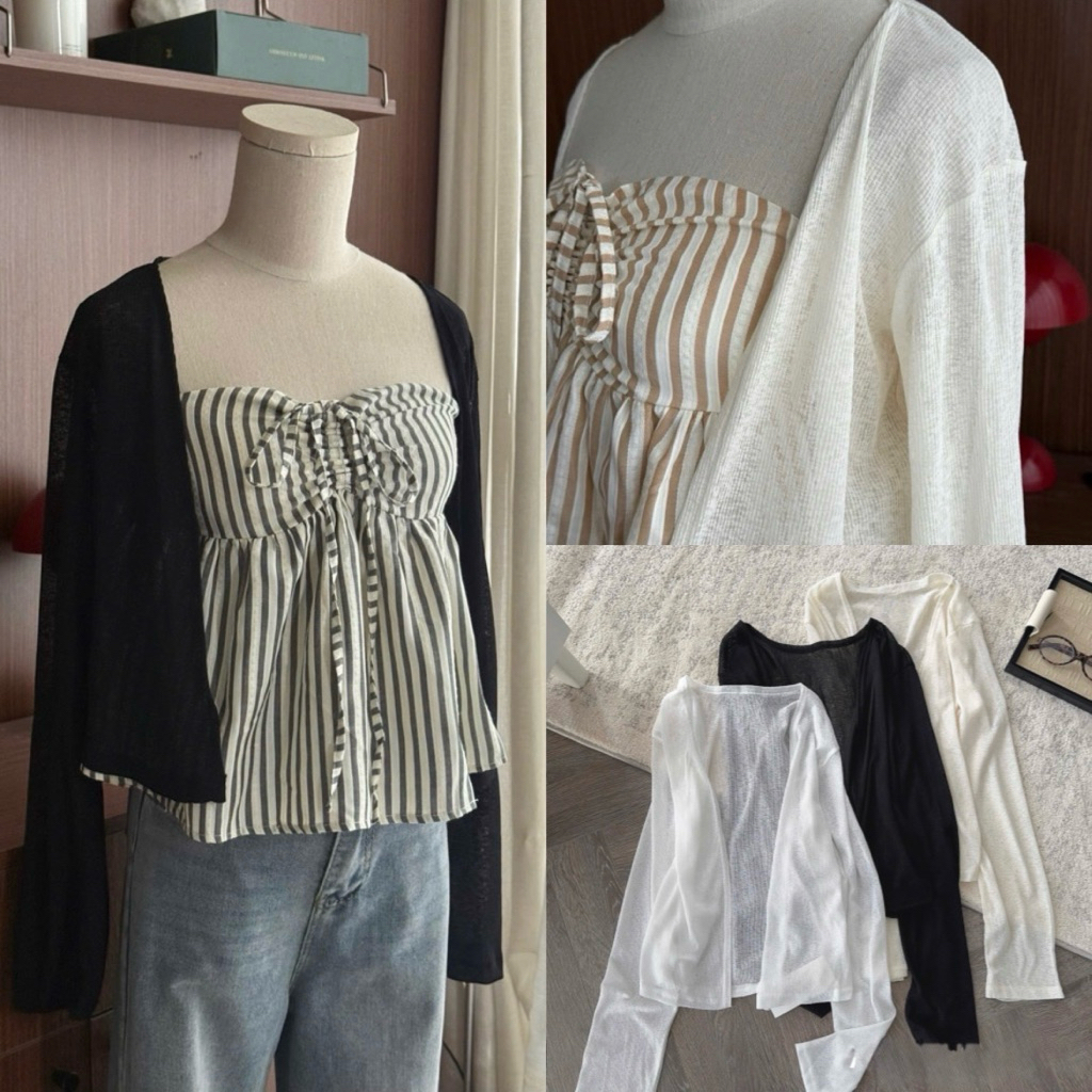 Áo khoác cardigan thun mỏng 4 màu Nữ the.sweaterweather TSW