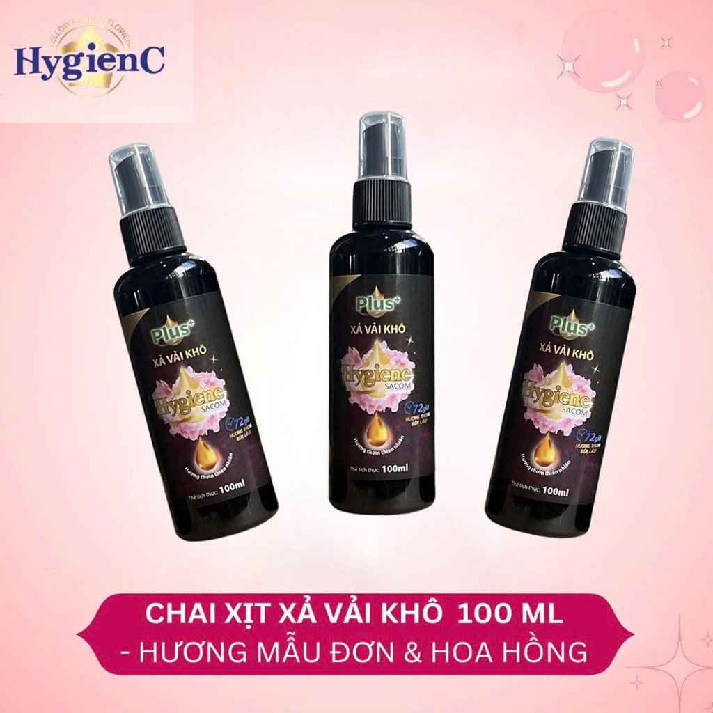 [Combo 3 chai + Tặng 1] Nước xả vải khô Hygiene dạng xịt - Lưu hương lâu Dung tích 100ml