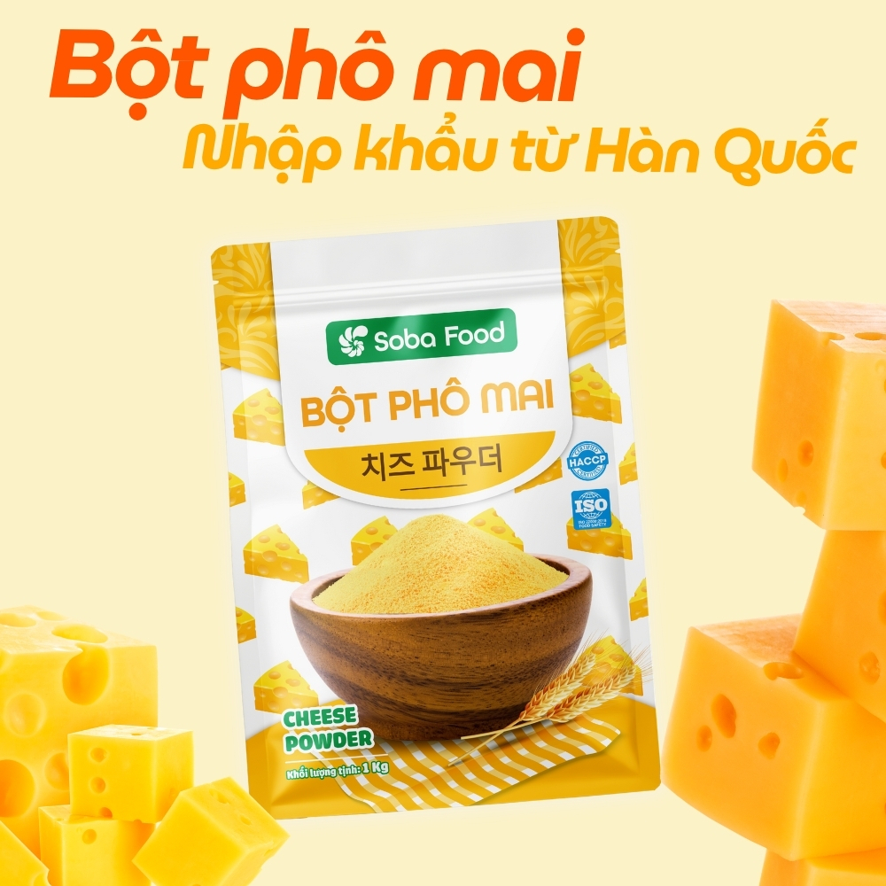 Bột Phô Mai Hàn Quốc Gói 1kg Soba Food Bột Phô Mai Lắc Khoai Tây Chiên, Gà Rán, Bắp Rang- SBPM15