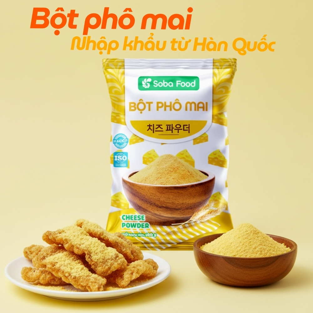 Bột Phô Mai Hàn Quốc Gói 1kg Soba Food Bột Phô Mai Lắc Khoai Tây Chiên, Gà Rán, Bắp Rang- SBPM15
