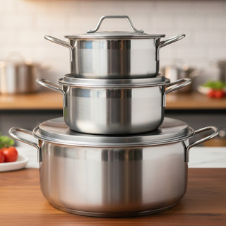Bộ 3 Nồi INOX Trường Thành 16 - 18 - 24cm dùng được nhiều loại bếp kể cả bếp từ - Phương Trang