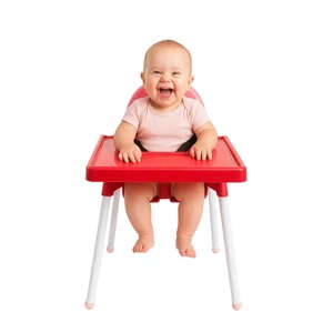 Ghế ăn dặm - Ghế ăn dặm cho bé có gác chân, điều chỉnh được độ cao, chân sắt sơn tĩnh điện