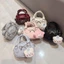 Túi xách nữ mini đeo chéo - Túi cầm tay da nhung mềm mịn phối nơ kim tuyến xinh xắn - ST218