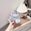 Túi xách nữ mini đeo chéo - Túi cầm tay da nhung mềm mịn phối nơ kim tuyến xinh xắn - ST218
