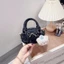 Túi xách nữ mini đeo chéo - Túi cầm tay da nhung mềm mịn phối nơ kim tuyến xinh xắn - ST218