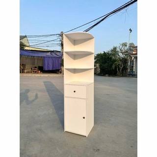 Kệ Gỗ Góc Tường Bo Tròn EcoWood ,Tủ Decor Bắc Âu Nhiều Tầng Phong Cách Hiện Đại Gỗ MDF Cao Cấp Bền Đẹp