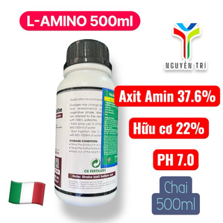 Phân bón lá hữu cơ AMINOLOM 40 (L-AMINO) BioOne Ý 500ml - Phục hồi cây, bung đọt, dưỡng trái, chống stress