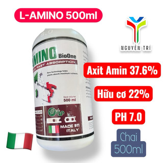 Phân bón lá hữu cơ AMINOLOM 40 (L-AMINO) BioOne Ý 500ml - Phục hồi cây, bung đọt, dưỡng trái, chống stress