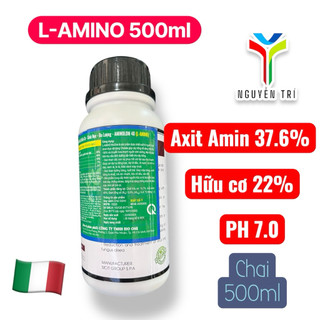 Phân bón lá hữu cơ AMINOLOM 40 (L-AMINO) BioOne Ý 500ml - Phục hồi cây, bung đọt, dưỡng trái, chống stress